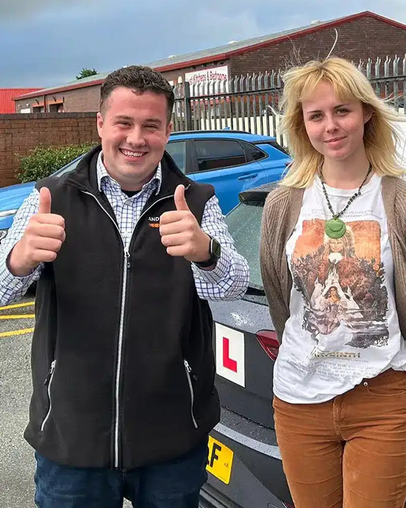 Jesse Florence from Abergele after passing his ADI Part 3 in Rhyl