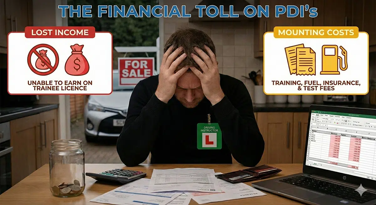 Illustration showing financial pressures that may affect a PDI during delays in the ADI qualification process