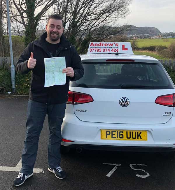 ADI Part 2 test pass for tomas from North Wales
