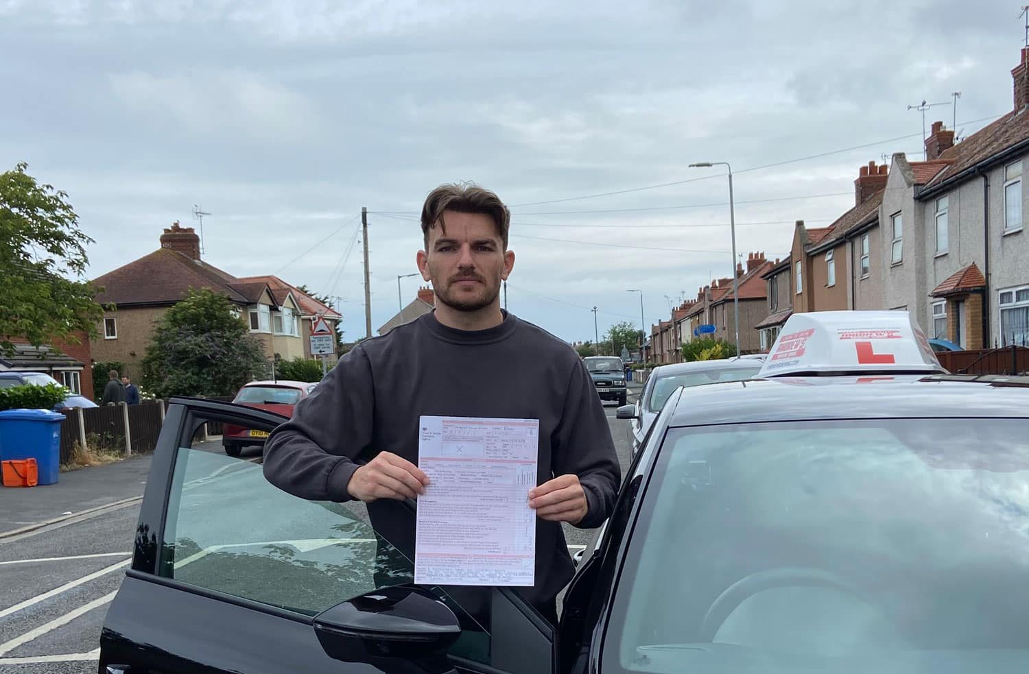 Maria after the ADI part 2 driving test.