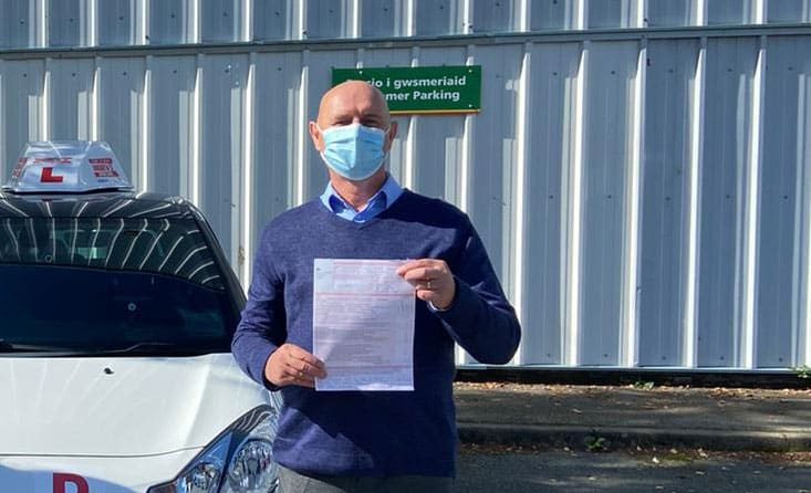 Maria after the ADI part 2 driving test.