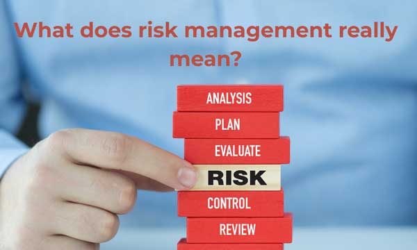 What does risk management really mean? Building block graphic